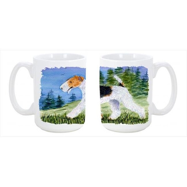 Carolines Treasures Carolines Treasures SS8599CM15 Fox Terrier Dishwasher Safe Microwavable Ceramic Coffee Mug 15 oz. - SS8599CM15