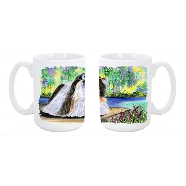 Carolines Treasures Shih Tzu Dishwasher Safe Microwavable Ceramic Coffee Mug 15 oz. - SS8329CM15