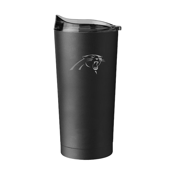Logo Brands Carolina Panthers 20oz Etch Powder Coat Tumbler - 605-S20PT-BLK-9