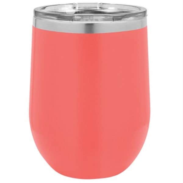 Anales 12 oz Stainless Steel Polar Camel Stemless Wine Tumbler; Coral - AN2803572