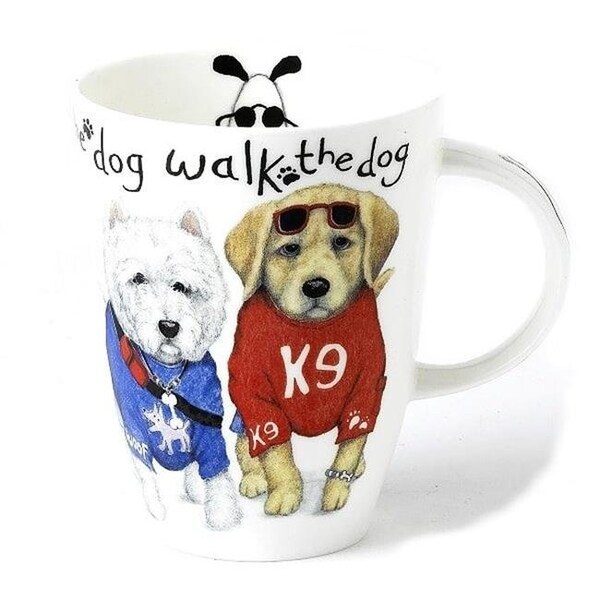 Roy Kirkham Roy Kirkham ER2331 90 mm Animal Fashion Dog Walk Louise Mugs; Multi Color - Set of 6 - ER2331