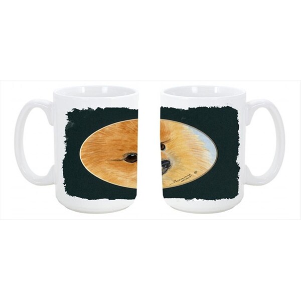 Carolines Treasures Pomeranian Dishwasher Safe Microwavable Ceramic Coffee Mug 15 oz. - SS8051CM15
