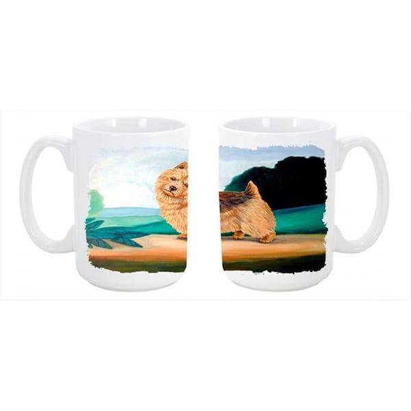 Carolines Treasures Norwich Terrier Dishwasher Safe Microwavable Ceramic Coffee Mug 15 oz. - 7519CM15