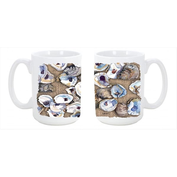 Carolines Treasures Oyster Dishwasher Safe Microwavable Ceramic Coffee Mug 15 oz. - 8734CM15