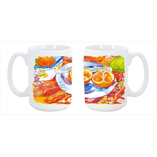 Carolines Treasures Carolines Treasures 6035CM15 Florida Oranges Sliced for breakfast Dishwasher Safe Microwavable Ceramic Coffee Mug - 6035CM15
