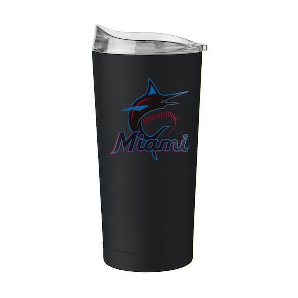 Logo Brands Miami Marlins 20oz Flipside Powder Coat Tumbler - 512-S20PT-34
