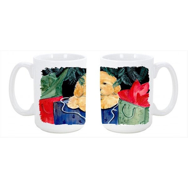 Carolines Treasures Carolines Treasures SS8580CM15 Golden Retriever Dishwasher Safe Microwavable Ceramic Coffee Mug 15 oz. - SS8580CM15