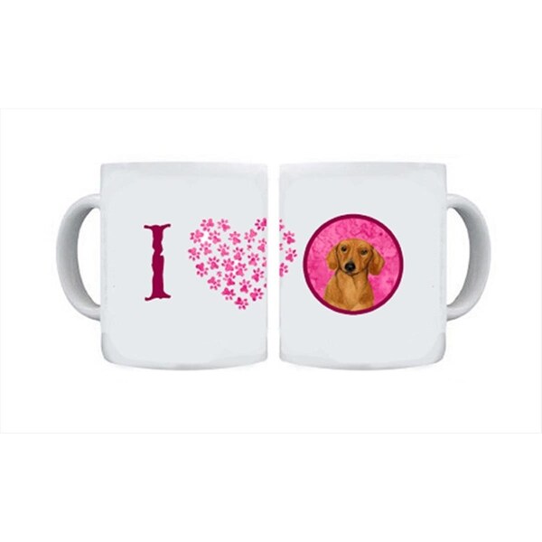 Carolines Treasures 15 oz. Dachshund Dishwasher Safe Microwavable Ceramic Coffee Mug - LH9357PK-CM15