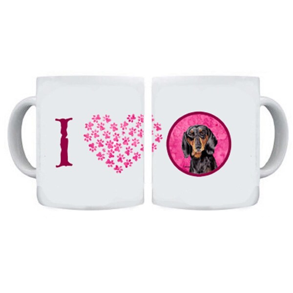 Carolines Treasures 15 oz. Dachshund Dishwasher Safe Microwavable Ceramic Coffee Mug - SC9139PK-CM15