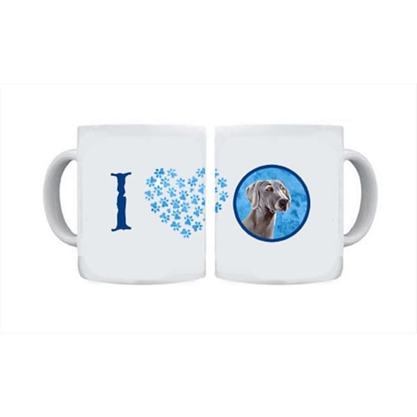 Carolines Treasures 15 oz. Weimaraner Dishwasher Safe Microwavable Ceramic Coffee Mug - LH9386BU-CM15