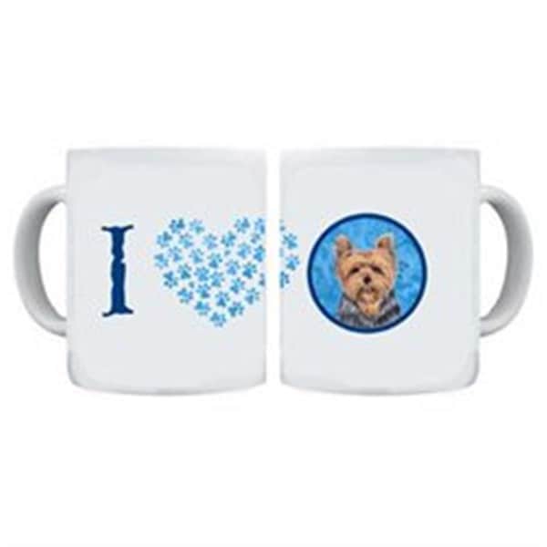 Carolines Treasures 15 oz. Yorkie Dishwasher Safe Microwavable Ceramic Coffee Mug - SC9123BU-CM15