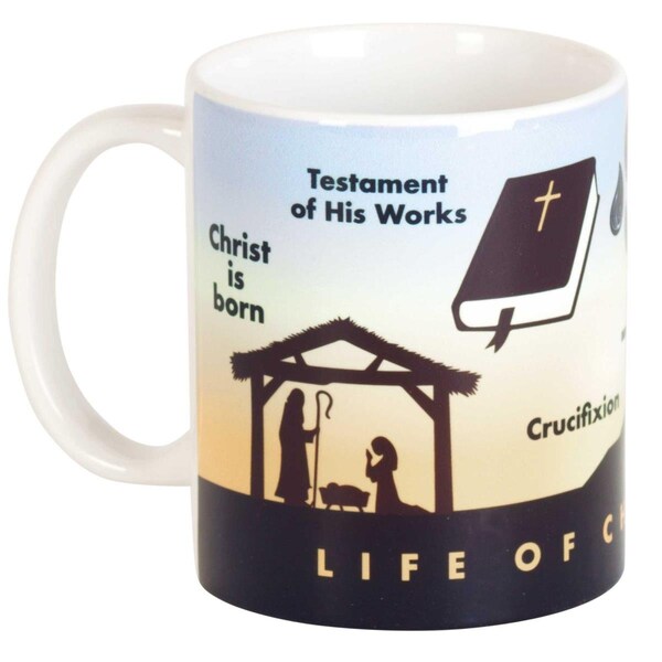 Dicksons 11 oz Life of Christ Ceramic Mug, Multi Color - One Size - MUG-1183