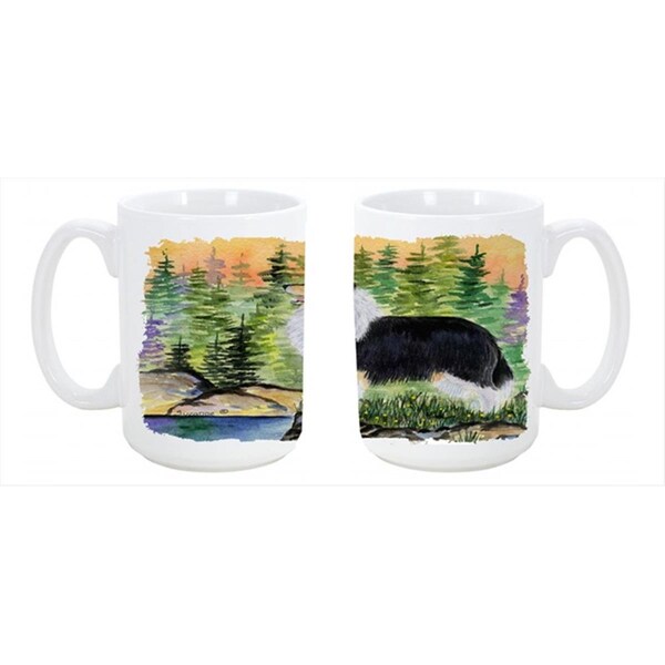 Carolines Treasures Collie Dishwasher Safe Microwavable Ceramic Coffee Mug 15 oz. - SS8203CM15