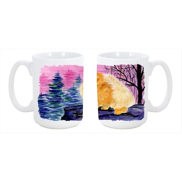 Carolines Treasures Pomeranian Dishwasher Safe Microwavable Ceramic Coffee Mug 15 oz. - SS8606CM15