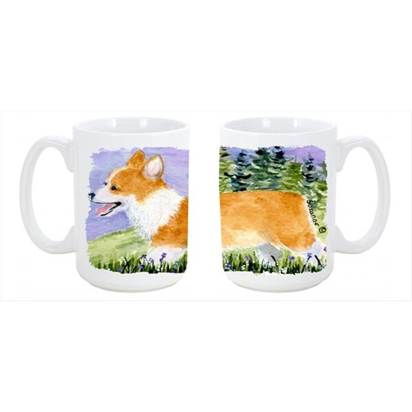 Carolines Treasures Corgi Dishwasher Safe Microwavable Ceramic Coffee Mug 15 oz. - SS8912CM15