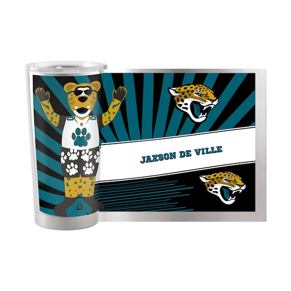 Logo Brands Jacksonville Jaguars 20oz Mascot Stainless Steel Tumbler - 615-S20T-14
