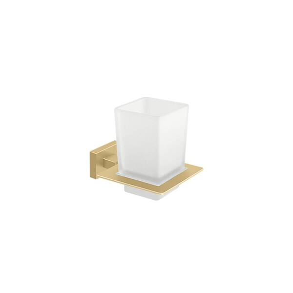 Deltana Frosted Glass Tumbler Set 55D Series Satin Brass Finish - 55D2014-4
