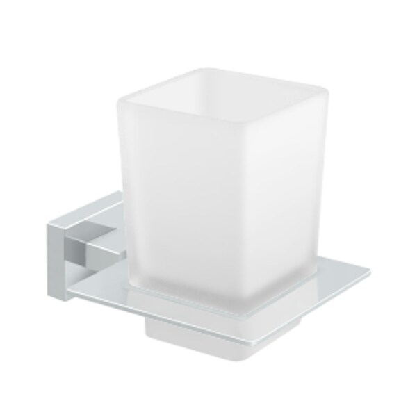 Deltana Frosted Glass Tumbler Set 55D Series Bright Chrome Finish - 55D2014-26