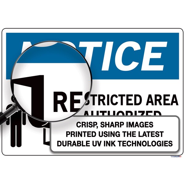 Vestil Aluminum Composite Sign, 12-1/2" Height, 18-1/2" Width, Aluminum Composite, Rectangle, English - SI-N-50-D-AC-130