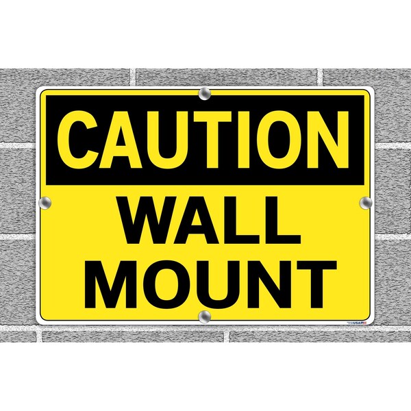 Vestil Aluminum Composite Sign, 10-1/2" H, 14-1/2" WW, Rectangle, English, SI-C-50-C-AC-130 - SI-C-50-C-AC-130
