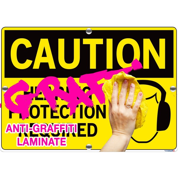 Vestil Aluminum Composite Sign, 10-1/2" H, 14-1/2" WW, Rectangle, English, SI-C-50-C-AC-130 - SI-C-50-C-AC-130