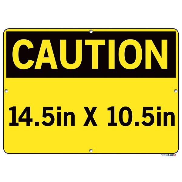 Vestil Aluminum Composite Sign, 10-1/2" H, 14-1/2" WW, Rectangle, English, SI-C-50-C-AC-130 - SI-C-50-C-AC-130