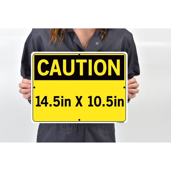 Vestil Aluminum Composite Sign, 10-1/2" H, 14-1/2" WW, Rectangle, English, SI-C-50-C-AC-130 - SI-C-50-C-AC-130