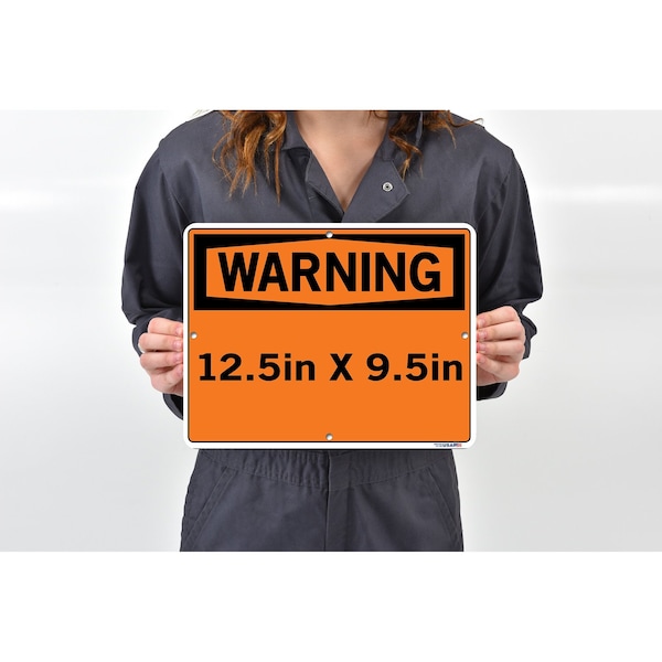 Vestil Aluminum Composite Sign, 9-1/2" Height, 12-1/2" Width, Aluminum Composite, Rectangle, Spanish - SI-W-50-B-AC-130-S