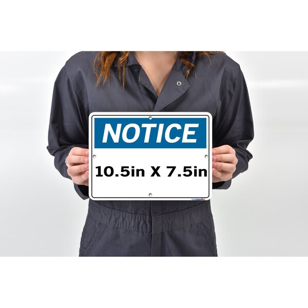 Vestil Aluminum Composite Sign, 7-1/2" Height, 10-1/2" Width, Aluminum Composite, Rectangle, Spanish - SI-N-50-A-AC-130-S