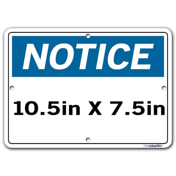 Vestil Aluminum Composite Sign, 7-1/2" Height, 10-1/2" Width, Aluminum Composite, Rectangle, Spanish - SI-N-50-A-AC-130-S