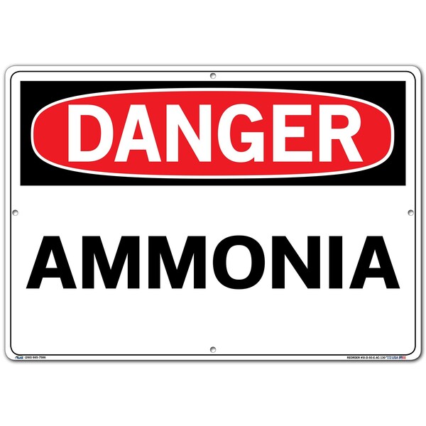 Vestil Aluminum Composite Sign, 14-1/2" H, 20-1/2" W Composite, Rectangle, SI-D-50-E-AC-130 - SI-D-50-E-AC-130