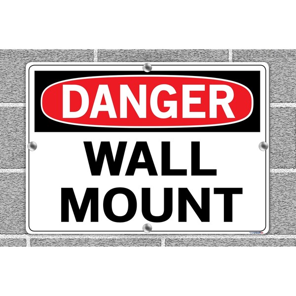 Vestil Aluminum Composite Sign, 14-1/2" H, 20-1/2" W Composite, Rectangle, SI-D-50-E-AC-130 - SI-D-50-E-AC-130