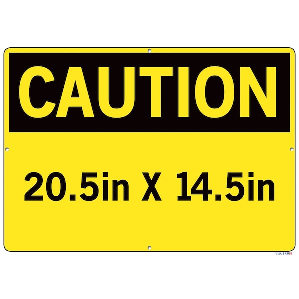 Vestil Aluminum Composite Sign, 14-1/2" H, 20-1/2" WW, Rectangle, English, SI-C-50-E-AC-130 - SI-C-50-E-AC-130
