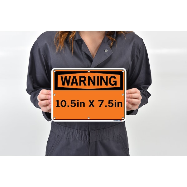 Vestil Aluminum Composite Sign, 7-1/2" Height, 10-1/2" Width, Aluminum Composite, Rectangle, English - SI-W-50-A-AC-130