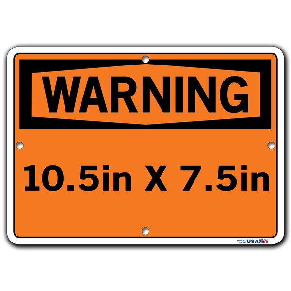 Vestil Aluminum Composite Sign, 7-1/2" Height, 10-1/2" Width, Aluminum Composite, Rectangle, English - SI-W-50-A-AC-130