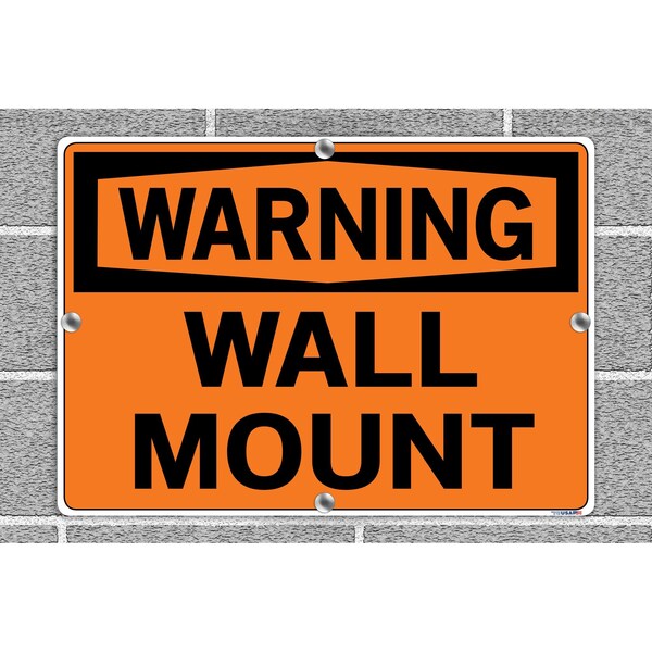 Vestil Aluminum Composite Sign, 7-1/2" Height, 10-1/2" Width, Aluminum Composite, Rectangle, English - SI-W-50-A-AC-130