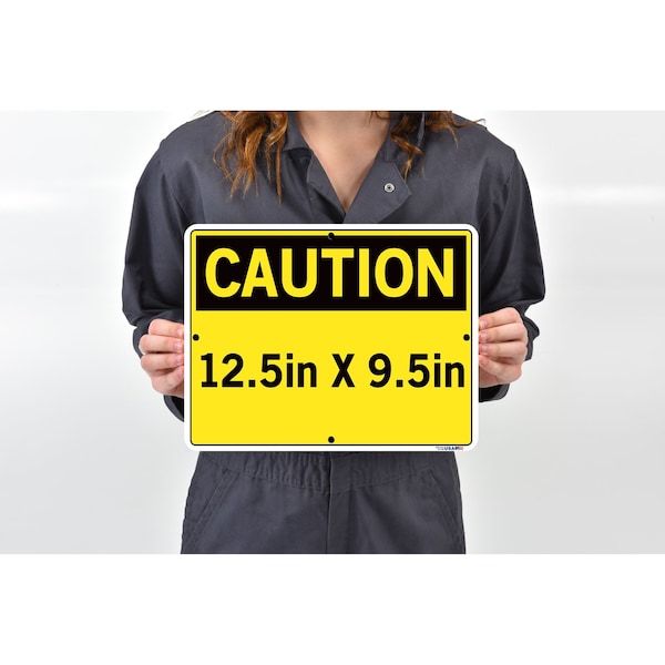Vestil Aluminum Composite Sign, 9-1/2" Height, 12-1/2" Width, Aluminum Composite, Rectangle, Spanish - SI-C-50-B-AC-130-S