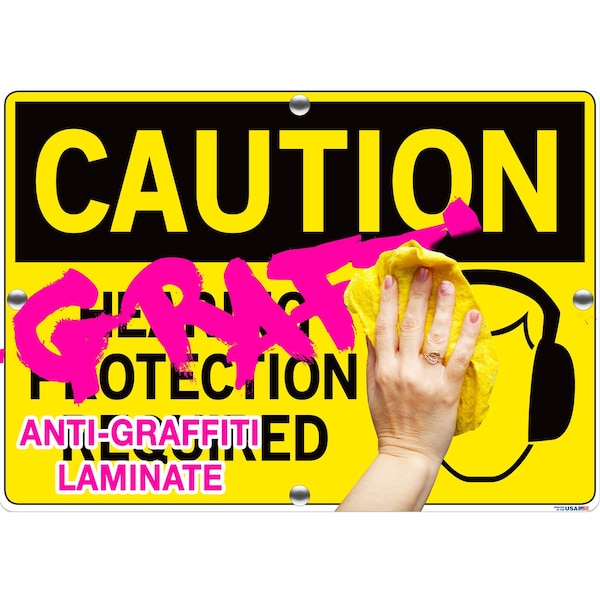 Vestil Aluminum Composite Sign, 9-1/2" Height, 12-1/2" Width, Aluminum Composite, Rectangle, Spanish - SI-C-50-B-AC-130-S