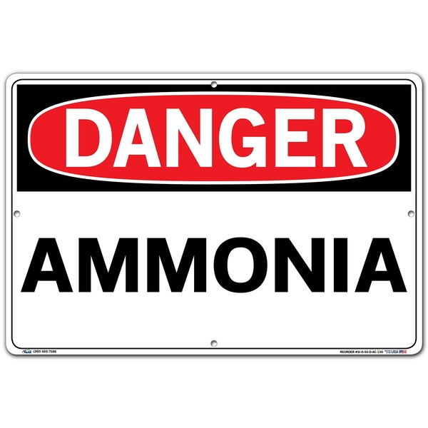 Vestil Aluminum Composite Sign, 12-1/2" H, 18-1/2" W Composite, Rectangle, SI-D-50-D-AC-130 - SI-D-50-D-AC-130