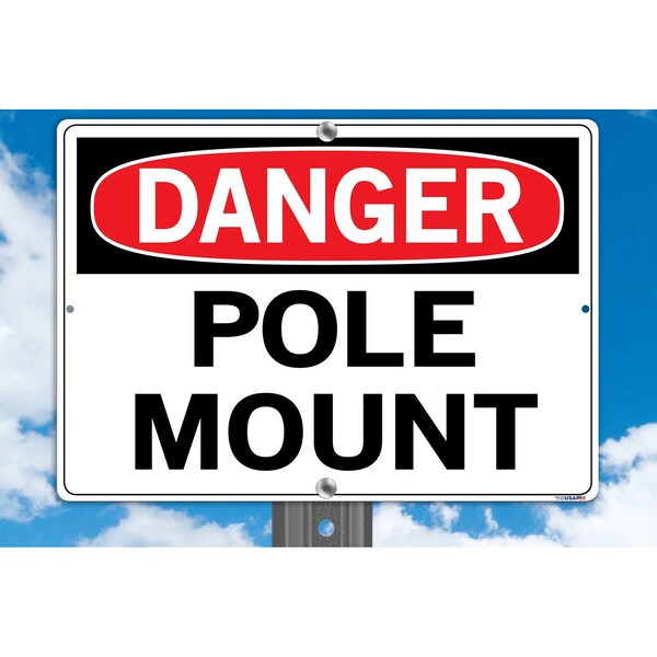 Vestil Aluminum Composite Sign, 12-1/2" H, 18-1/2" W Composite, Rectangle, SI-D-50-D-AC-130 - SI-D-50-D-AC-130