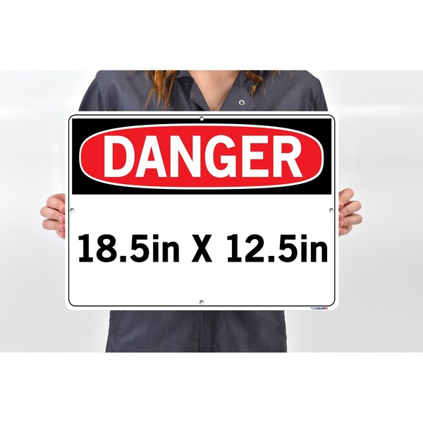 Vestil Aluminum Composite Sign, 12-1/2" H, 18-1/2" W Composite, Rectangle, SI-D-50-D-AC-130 - SI-D-50-D-AC-130