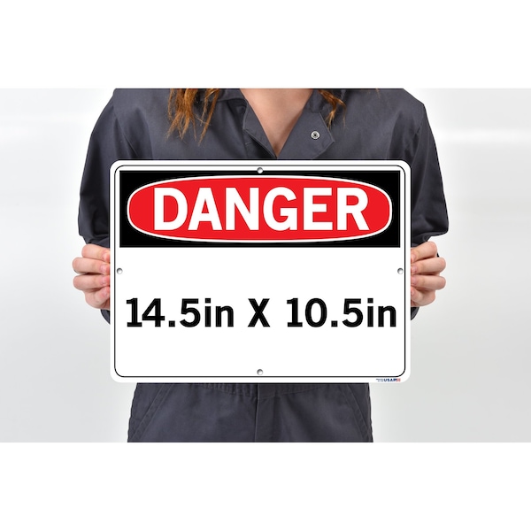 Vestil Aluminum Composite Sign, 10-1/2" H, 14-1/2" W Composite, Rectangle, SI-D-50-C-AC-130 - SI-D-50-C-AC-130