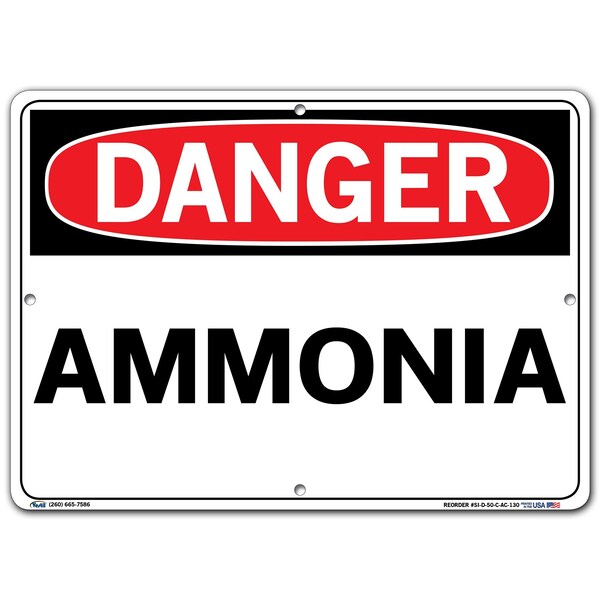 Vestil Aluminum Composite Sign, 10-1/2" H, 14-1/2" W Composite, Rectangle, SI-D-50-C-AC-130 - SI-D-50-C-AC-130