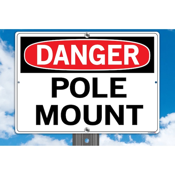 Vestil Aluminum Composite Sign, 10-1/2" H, 14-1/2" W Composite, Rectangle, SI-D-50-C-AC-130 - SI-D-50-C-AC-130