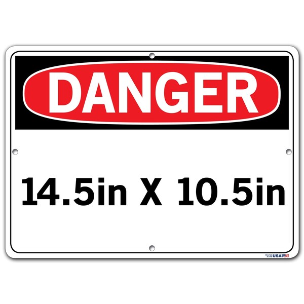 Vestil Aluminum Composite Sign, 10-1/2" H, 14-1/2" W Composite, Rectangle, SI-D-50-C-AC-130 - SI-D-50-C-AC-130