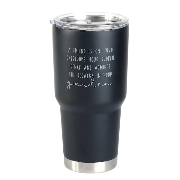 Dicksons 30 oz A Friend Is One Who Tumbler, Black - SSTUM30B-4