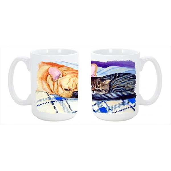 Carolines Treasures Cat Dishwasher Safe Microwavable Ceramic Coffee Mug 15 oz. - 7257CM15
