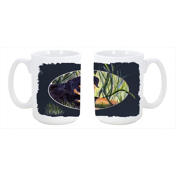 Carolines Treasures Rottweiler Dishwasher Safe Microwavable Ceramic Coffee Mug 15 oz. - SS8053CM15