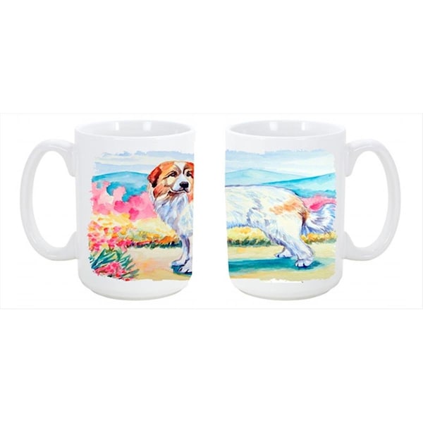 Carolines Treasures Great Pyrenees Dishwasher Safe Microwavable Ceramic Coffee Mug 15 oz. - 7130CM15