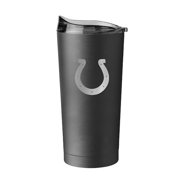 Logo Brands Indianapolis Colts 20oz Etch Black Powder Coat Tumbler - 614-S20PT-BLK-9